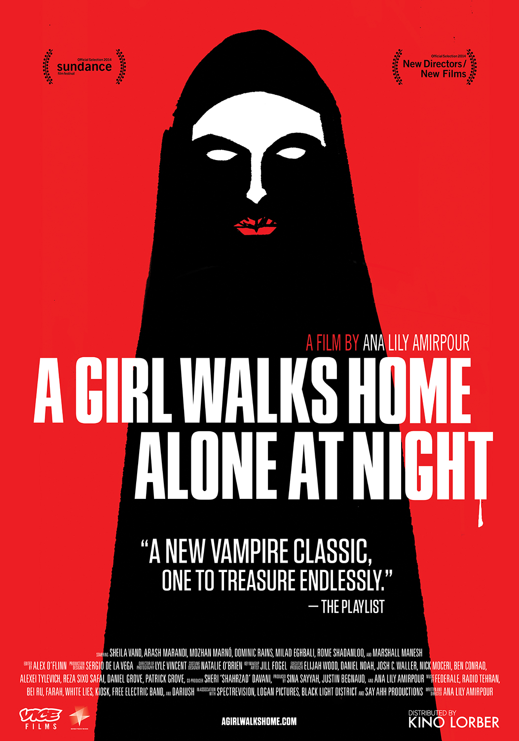 A girl walks home alone at night poster